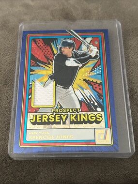 2026 Donruss #PJK-SJ Spencer Jones Prospect Jersey Kings Blue Ice - NY Yankees